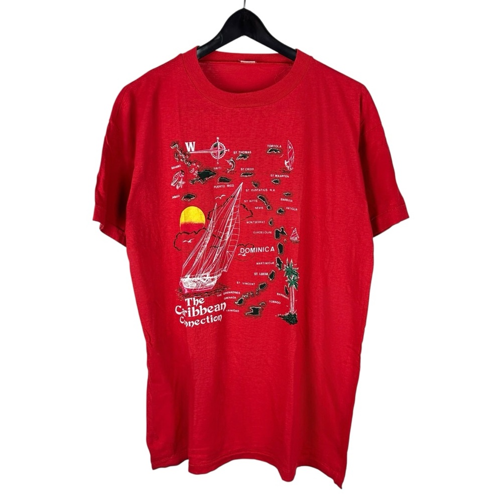 Vintage 1980s Caribbean Connection Tourist Vacation Graphic Shirt Size 3XL